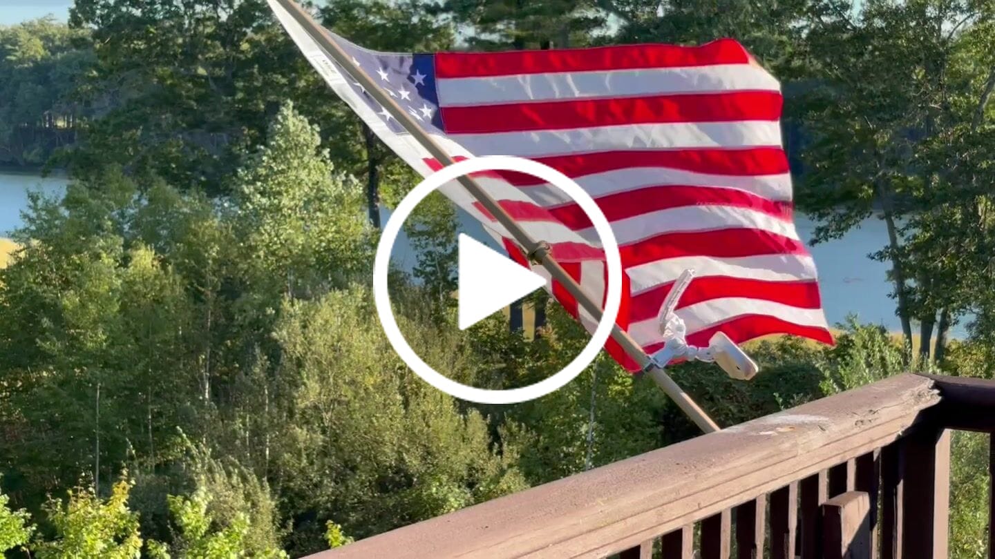 Customer video review of 3' x 5' American Flag Set
