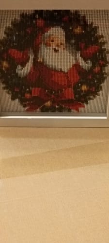 Customer photo review of Christmas wreath | Diamond Painting Kit