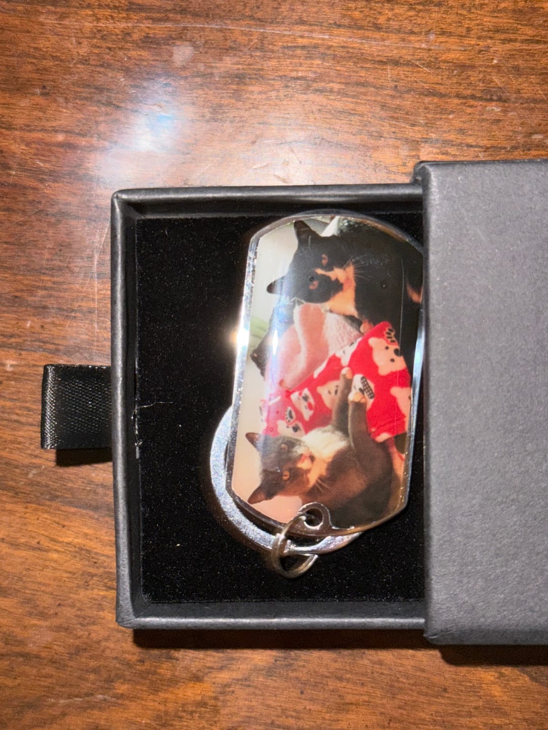 Customer photo review of Personalized Pet Keychain