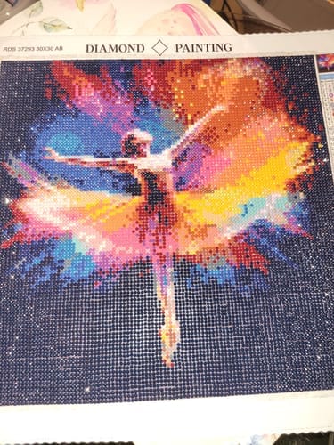 Customer photo review of Woman dancing at night Part 2 | AB Diamond Painting Kit