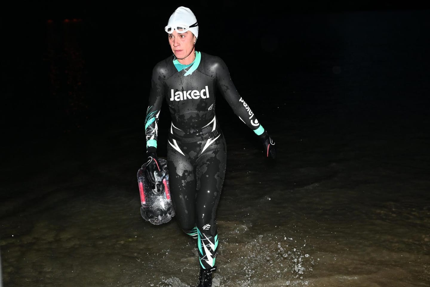 Customer photo review of NanoClear™ Strike Swim Goggles Clear (White/Black)