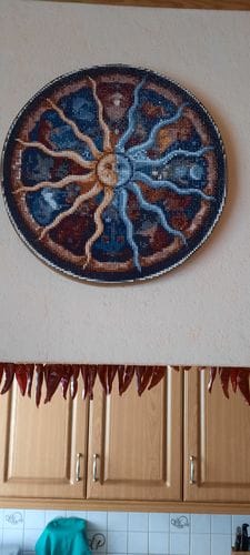 Customer photo review of Sundial, Mandala | Diamond Painting Kit