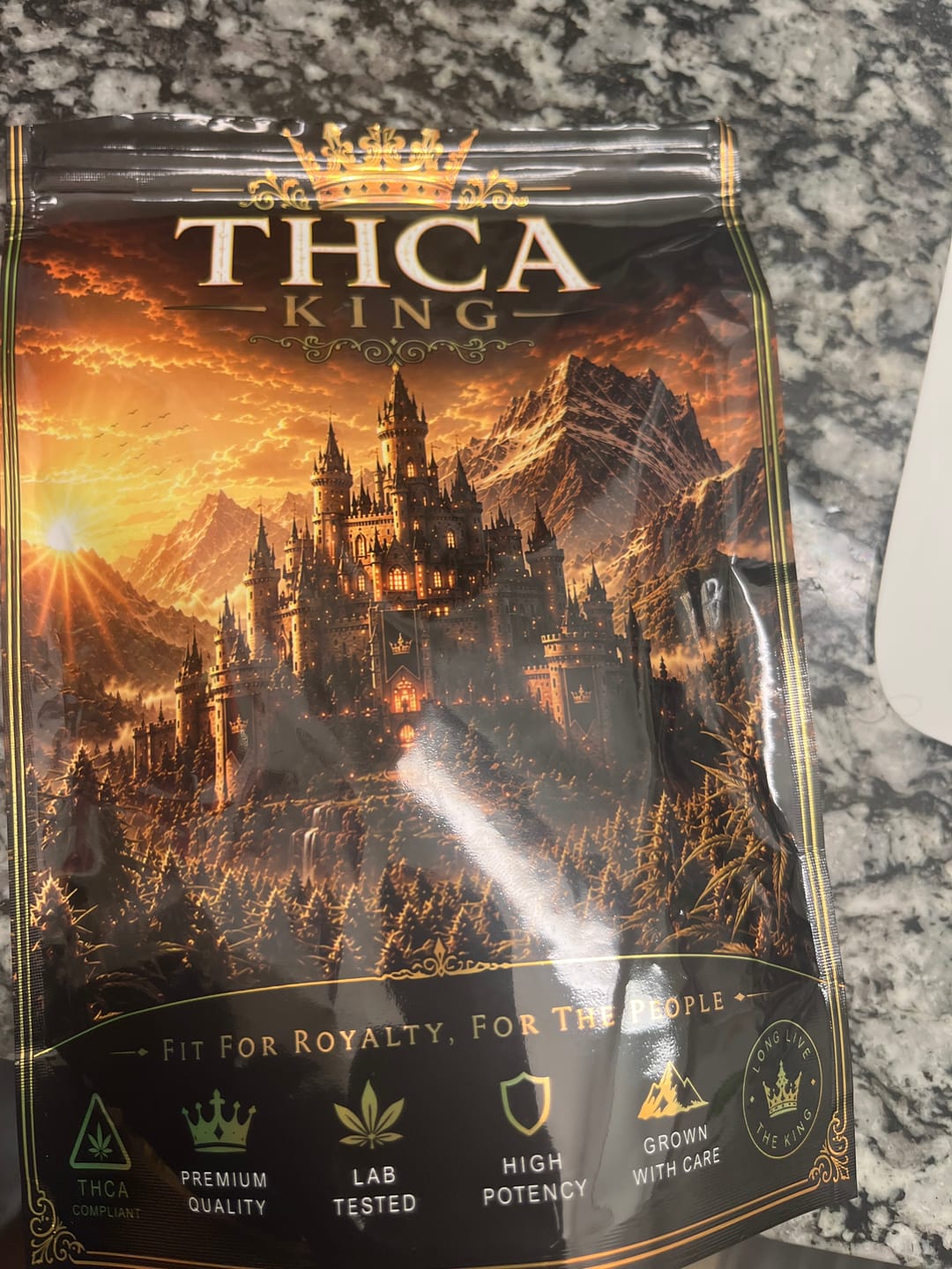 Customer photo review of Black Ice THCA Flower Ounce (28g)