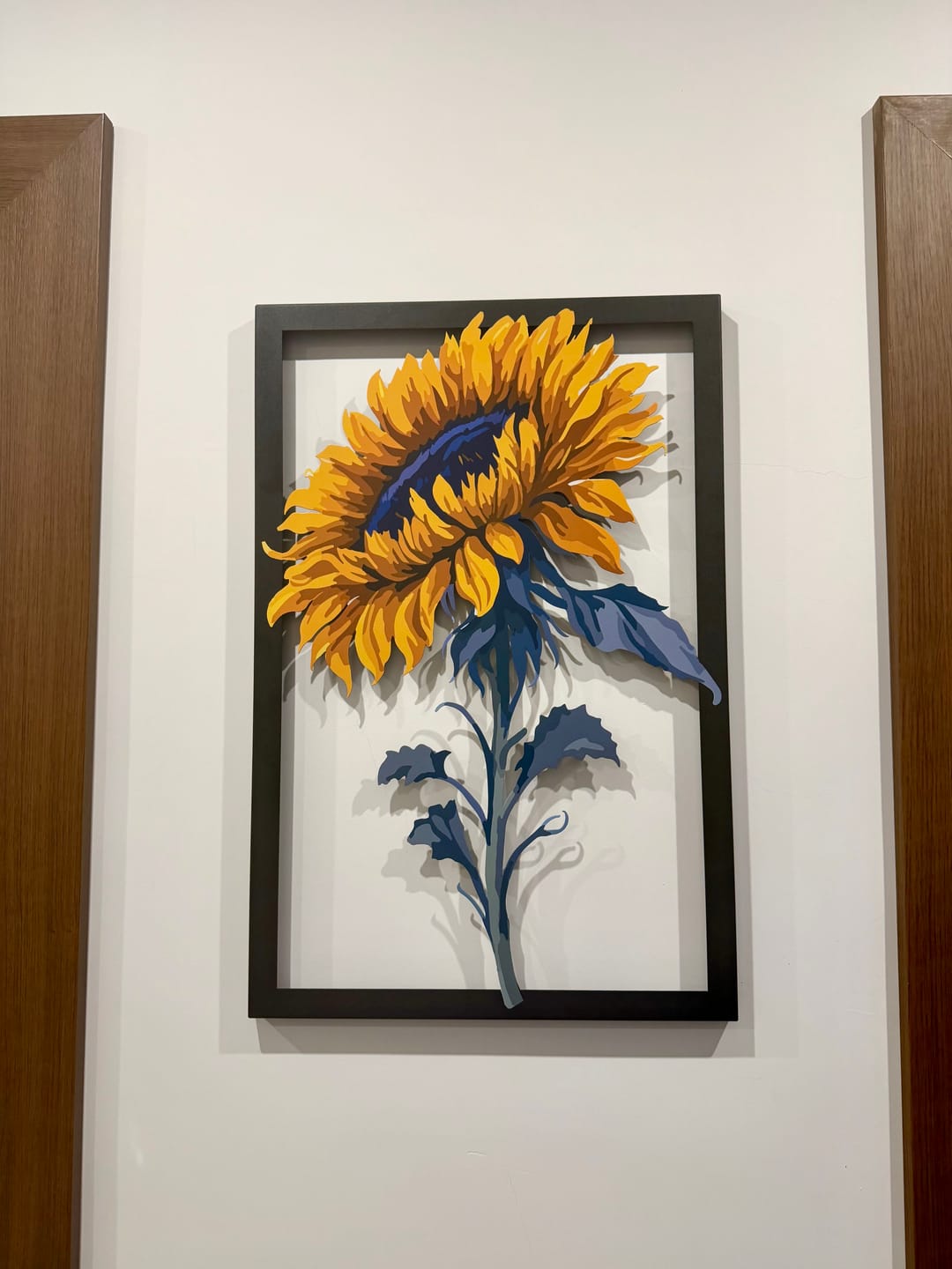 Customer photo review of Ayçiçeği Temalı Renkli Metal Duvar Dekoru
