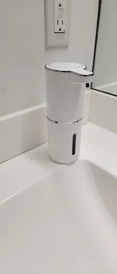 Customer photo review of Automatic Wall-Mounted Foaming Liquid Soap Dispenser Electric USB Charging Hand Sanitizer Dispenser for Hotels Bathrooms