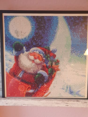 Customer photo review of Santa Claus with presents | Diamond Painting Kit