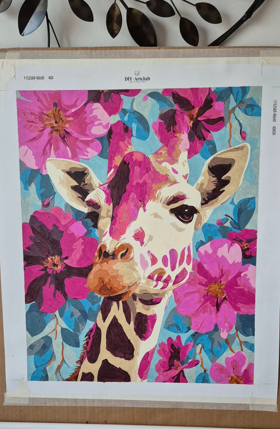 Customer photo review of Purple Giraffe | Paint by Number
