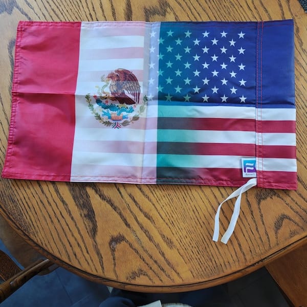 Customer photo review of Mexican American Hybrid Flag