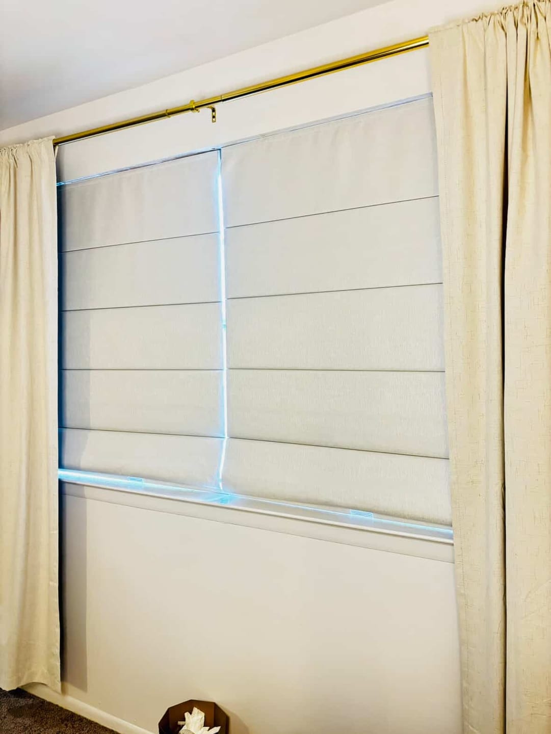 Customer photo review of Milan Modern Blackout Roman Shades
