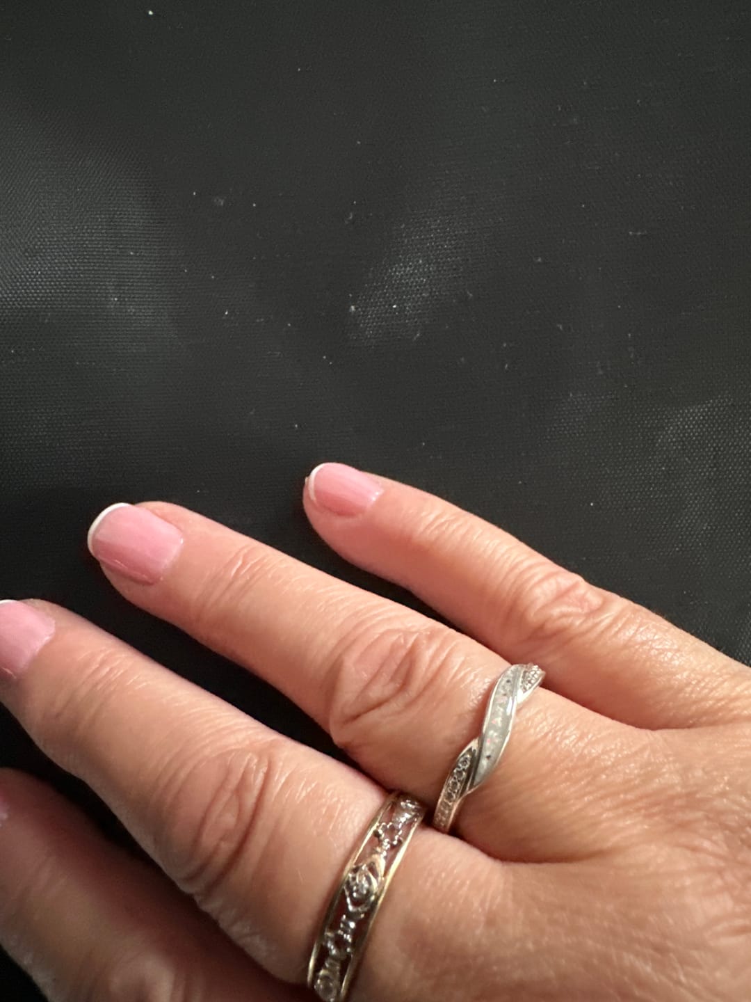Customer photo review of Forever linked single inlay ring