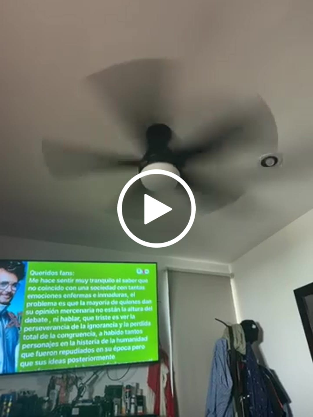 Customer video review of Ventilador de Techo Aerodyne con Luz LED 52 pulgadas