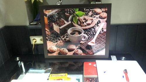Customer photo review of Coffee and Chocolate | Diamond Painting Kit