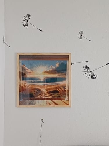 Customer photo review of View from window, beach | Diamond Painting Kit