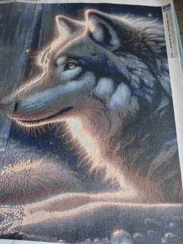 Customer photo review of Wolf Friendship | Diamond Painting Kit