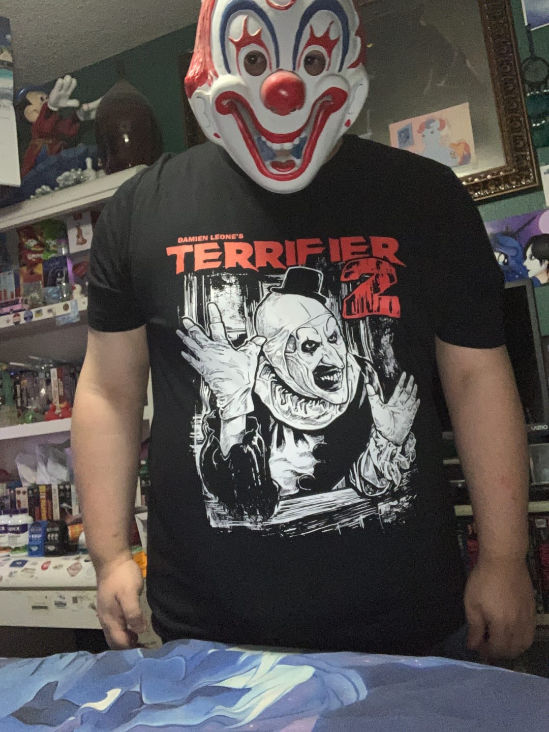 Customer photo review of Terrifier 2 Here's Art T-Shirt