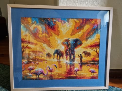 Customer photo review of The beauty of Africa | Diamond Painting Kit