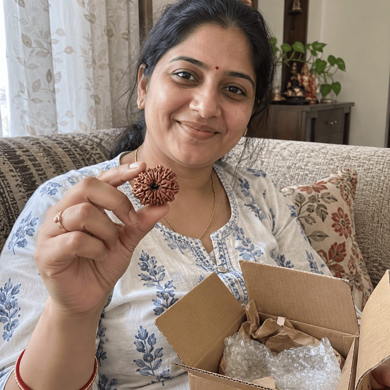 Customer photo review of 13 Mukhi Rudraksha (Nepali)