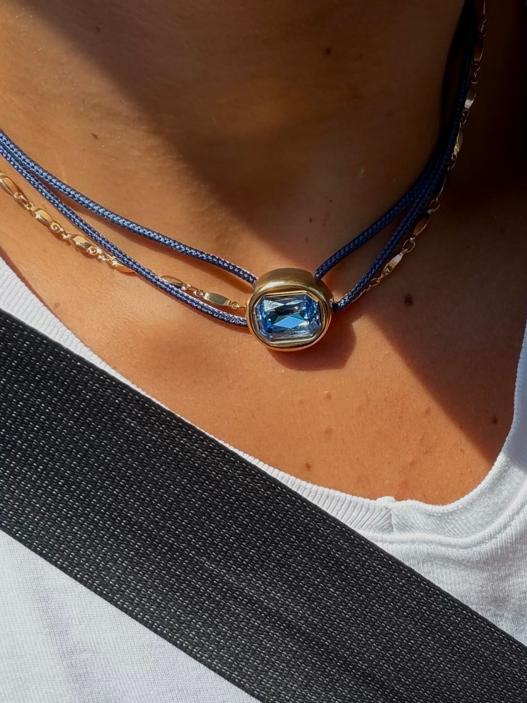 Customer photo review of The Cushion Necklace