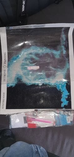 Customer photo review of The Glowing Skull | Diamond Painting Kit