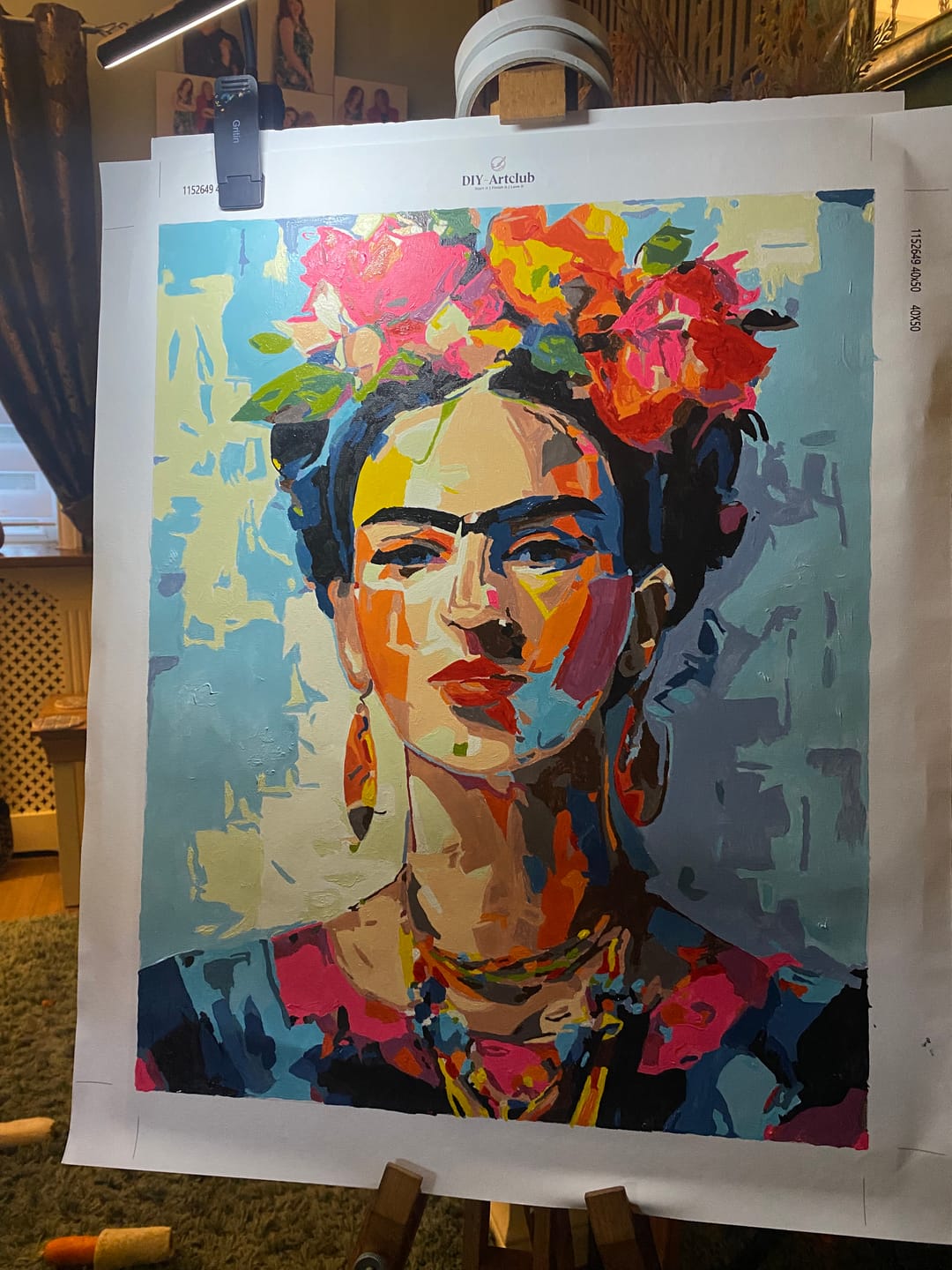 Customer photo review of Expressive Frida | Paint by Number