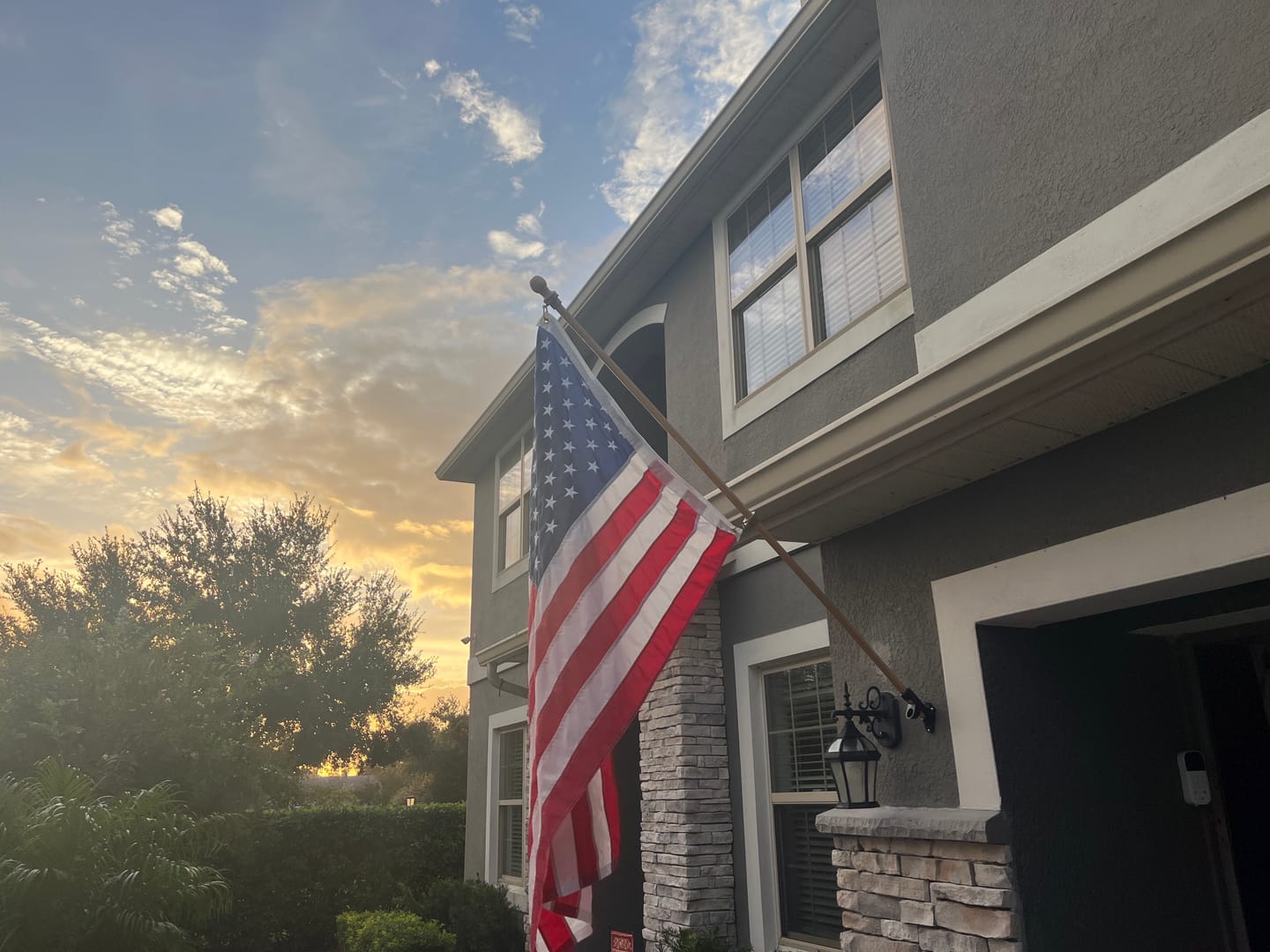 Customer photo review of 3' x 5' American Flag Set