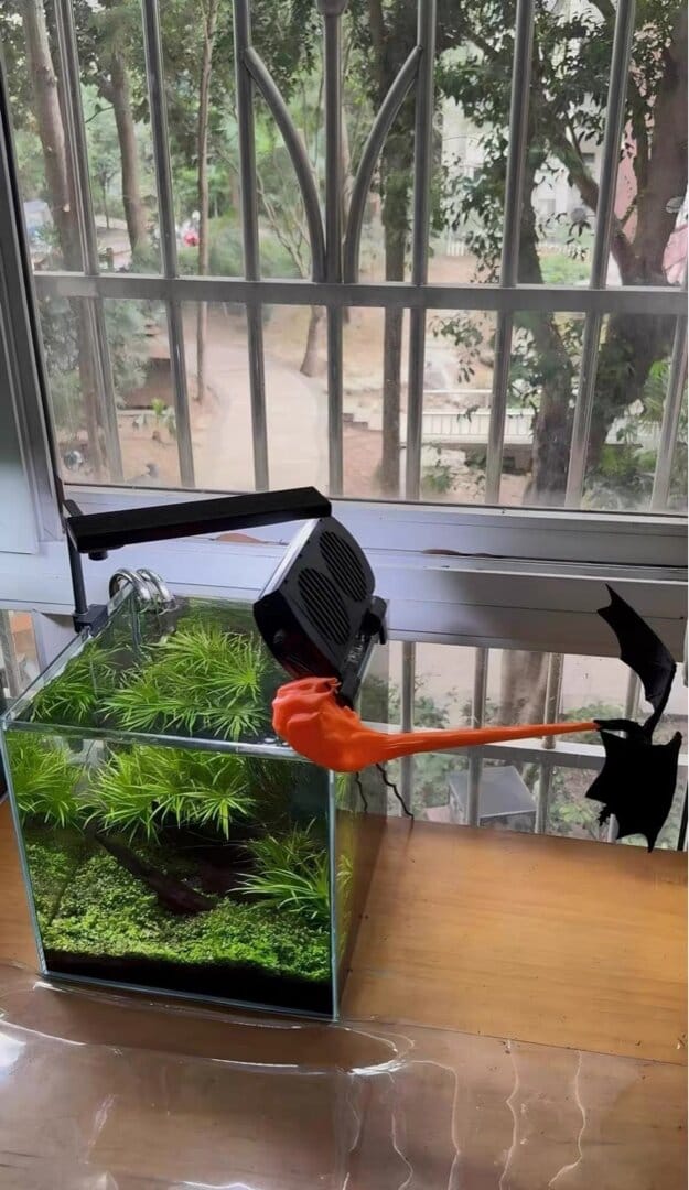 Customer photo review of NightFire Flying Dragon LED Lamp – 3D Printed Glowing Desk & Room Decor