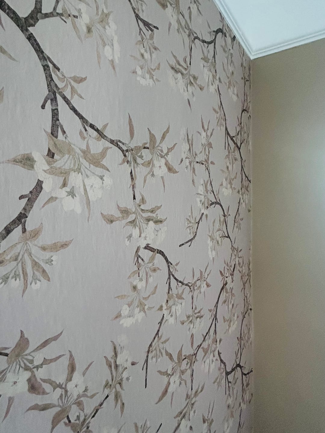 Customer photo review of Leah - Traditional Pear Blossom Pattern on Texture Wallpaper