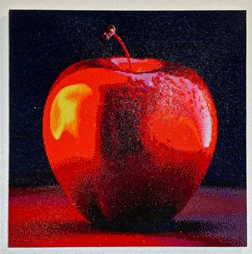 Customer photo review of Shiny Apple | AB Diamond Painting Kit