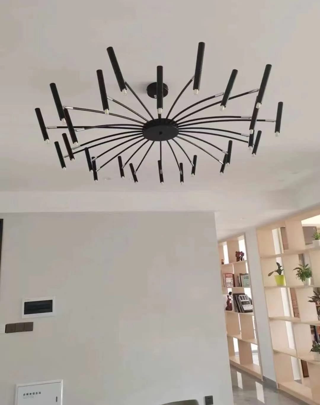 Customer photo review of Black Iron Chandelier for Dining Table, 24-Light, 130 cm