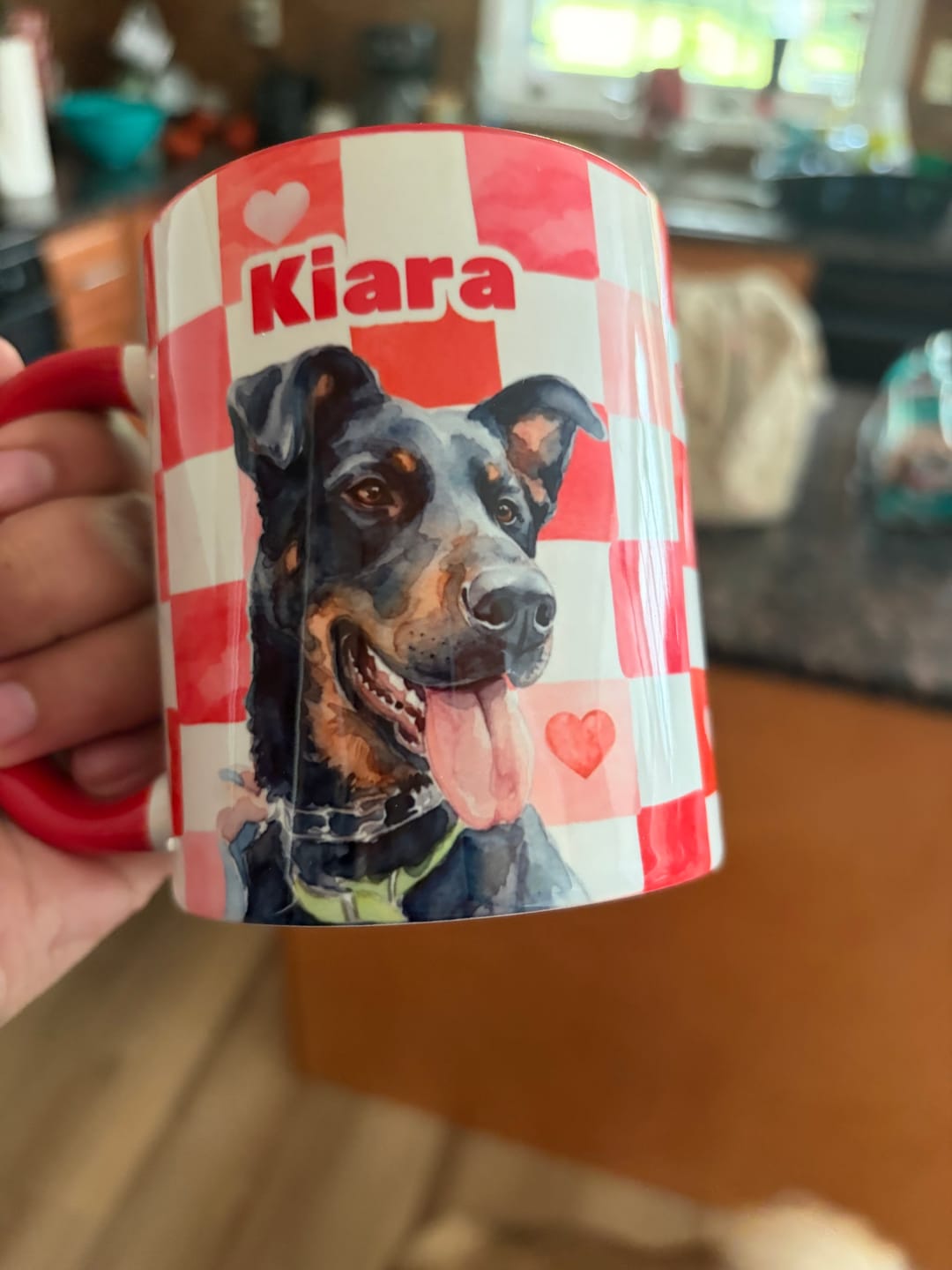 Customer photo review of Signature Hearts Pet Mug