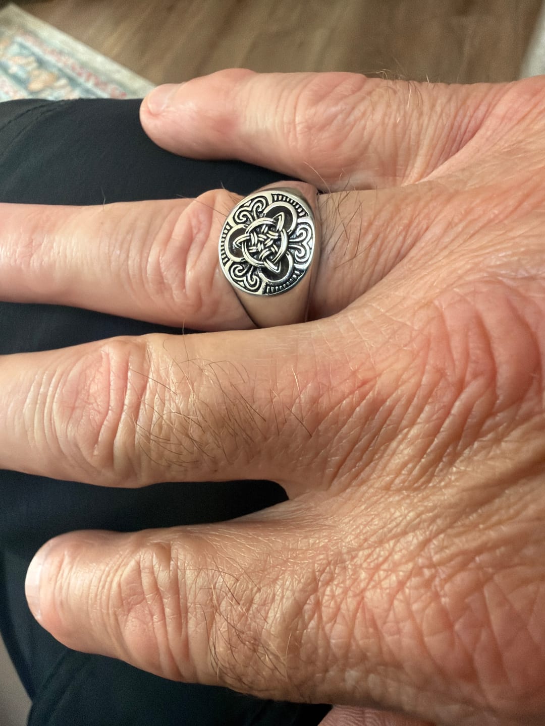 Customer photo review of Men's Celtic Knot™ Ring | Stainless Steel Band