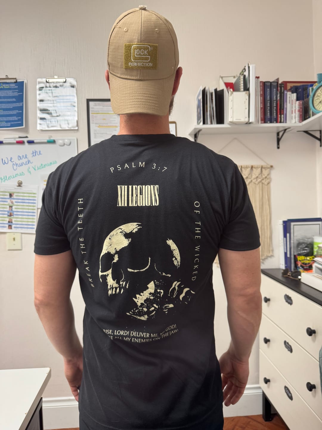 Customer photo review of PSALM 3:7 T-shirt
