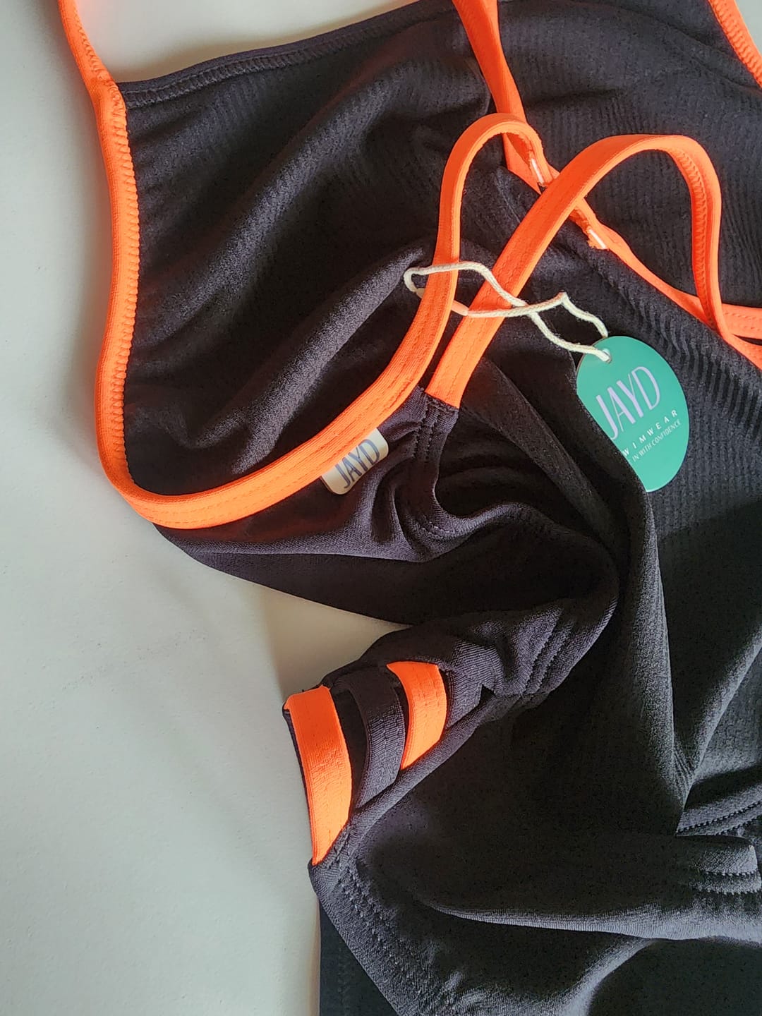 Customer photo review of ZAMBIA ONE PIECE - Black|Neon Orange