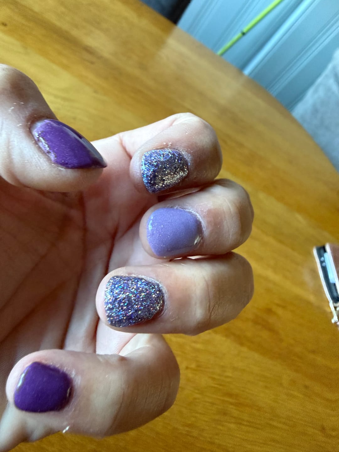 Customer photo review of Champagne Gold Dipping Powder