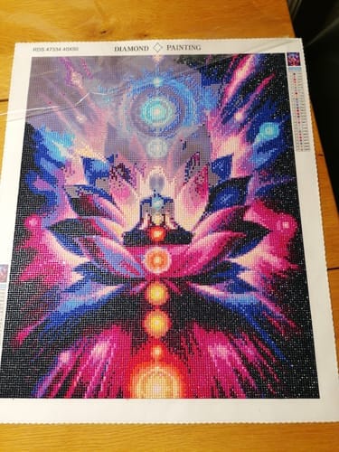 Customer photo review of Lotus flower Buddha | Diamond Painting Kit