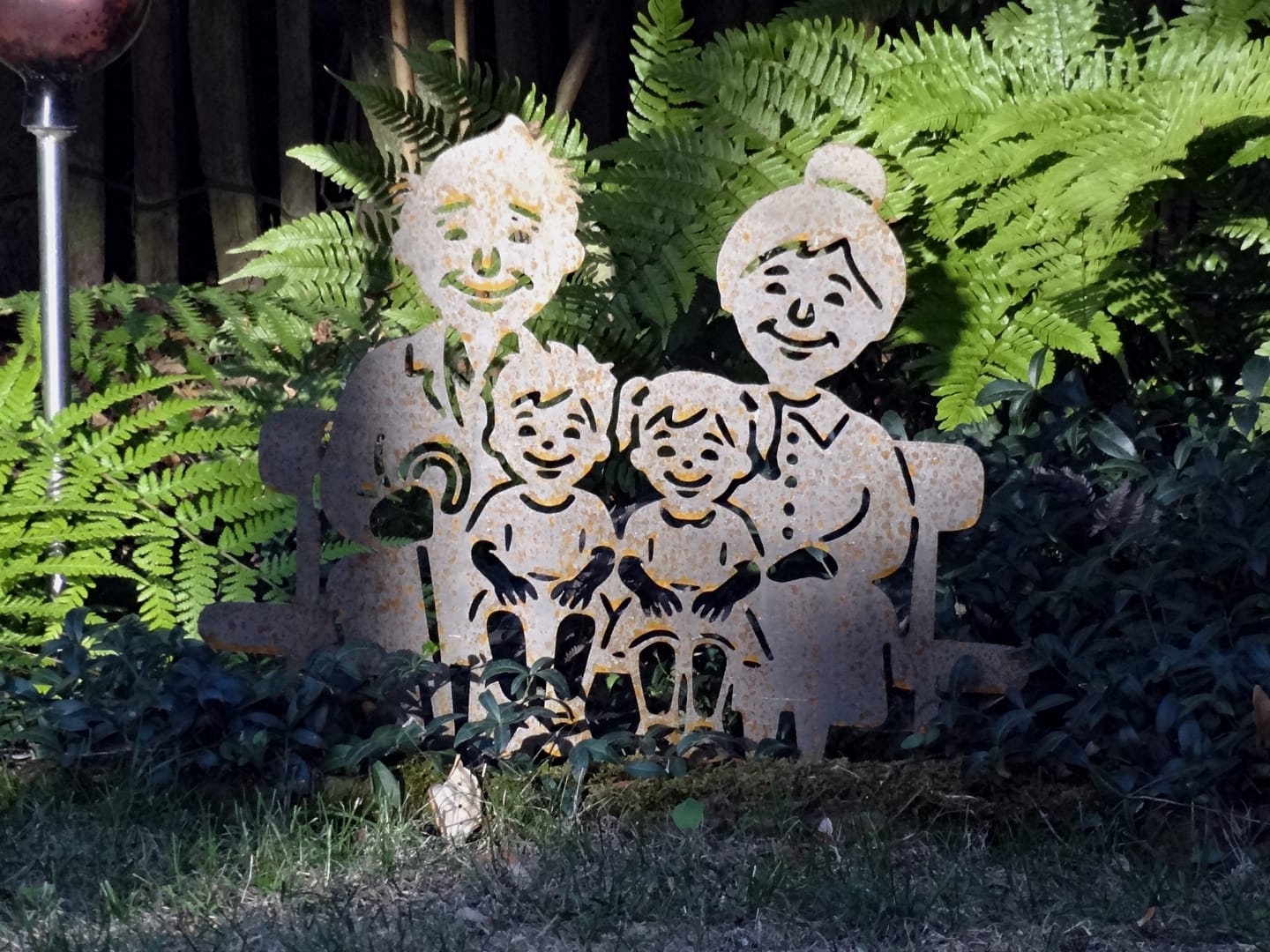 Customer photo review of Gartenstecker Oma & Opa mit Enkelkindern