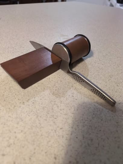 Customer photo review of Rolling Knife Sharpener