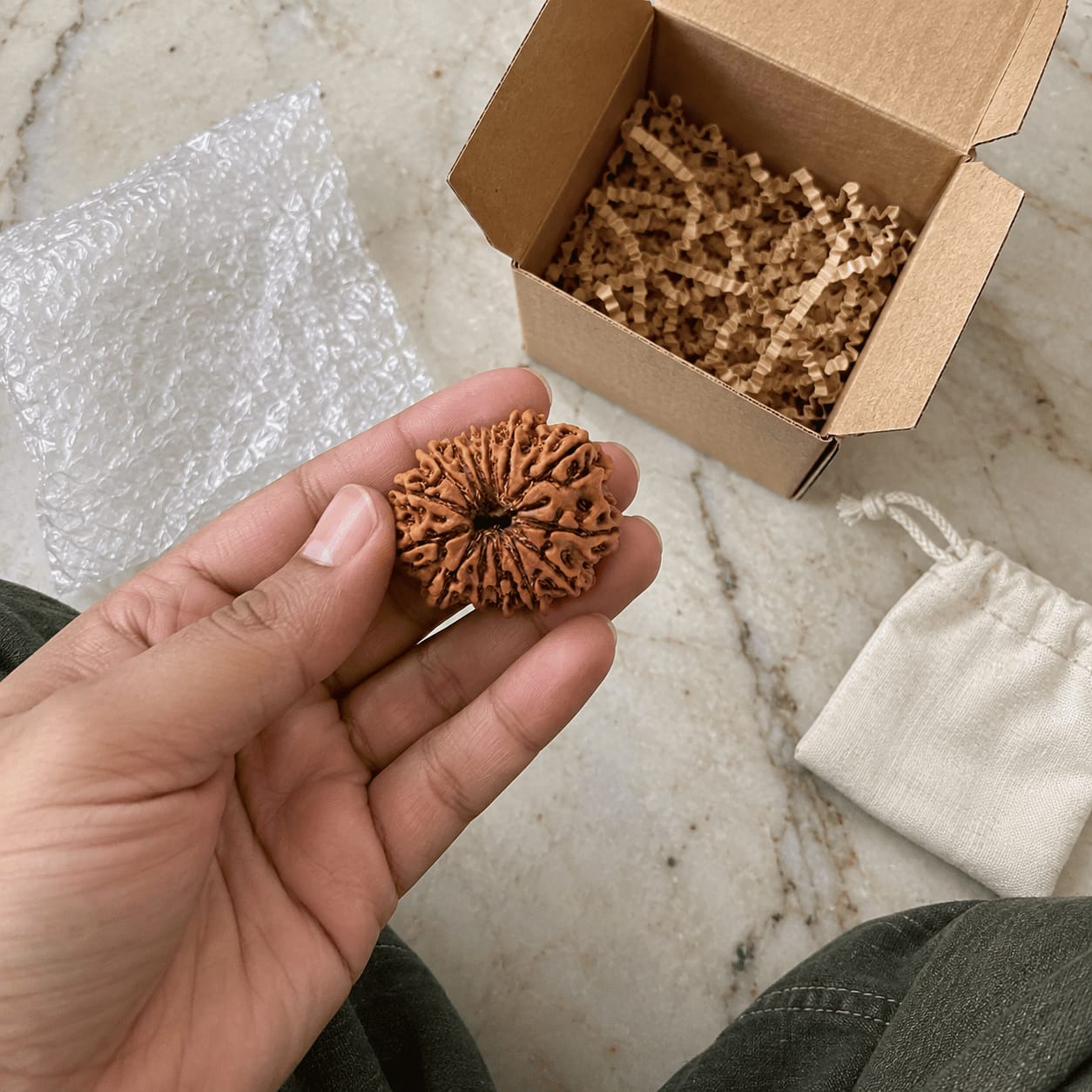 Customer photo review of 13 Mukhi Rudraksha (Nepali)