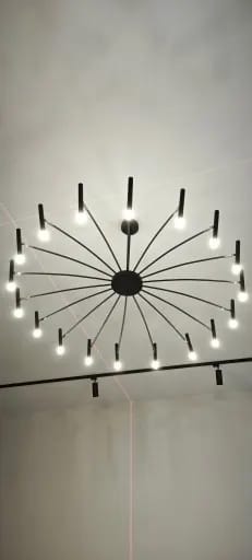 Customer photo review of Black Iron Chandelier for Dining Table, 24-Light, 130 cm