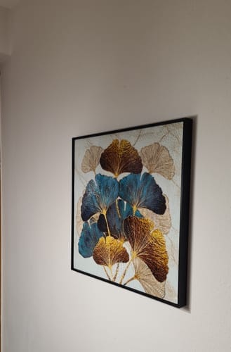 Customer photo review of Abstract Ginkgo and Monstera Bouquet | Diamond Painting Kit