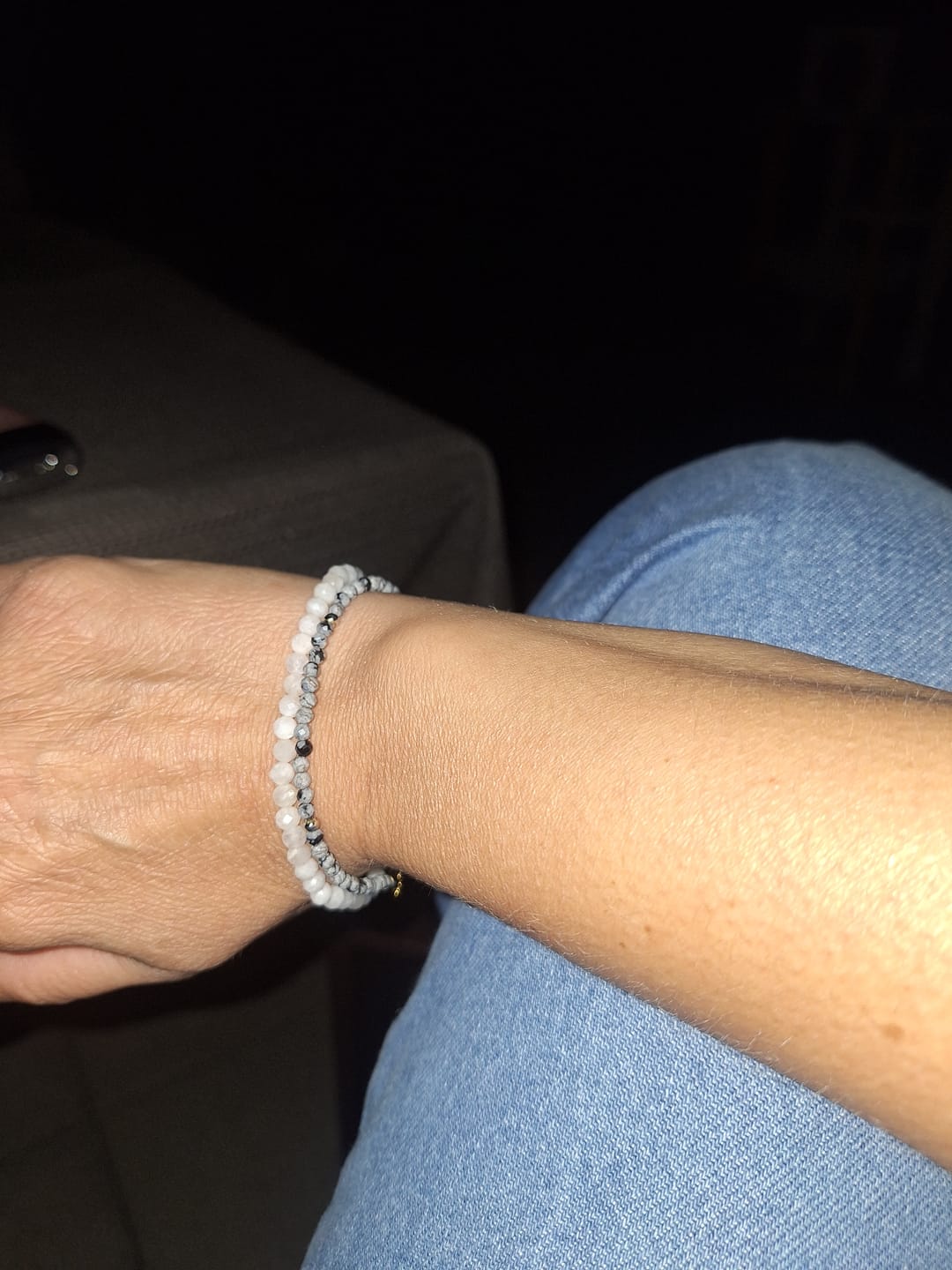 Customer photo review of Mondstein Armband - Naturperlen