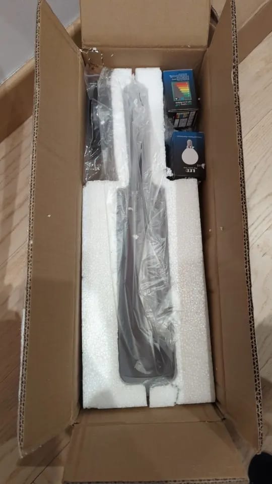 Customer photo review of Black Tinted Pendant Light for Dining Table, Iron, 42 cm