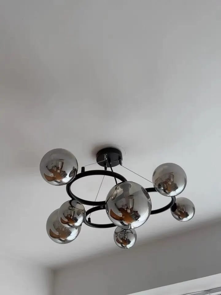Customer photo review of Glass Chandelier for Living Room, Globe Cluster, 78 cm