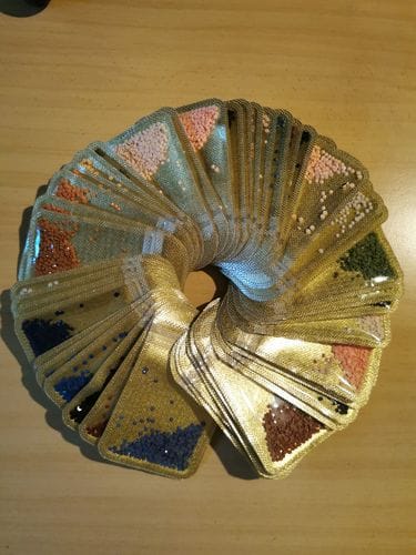 Customer photo review of Diamond Storage Pouches on a Binder Ring