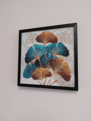 Customer photo review of Abstract Ginkgo and Monstera Bouquet | Diamond Painting Kit