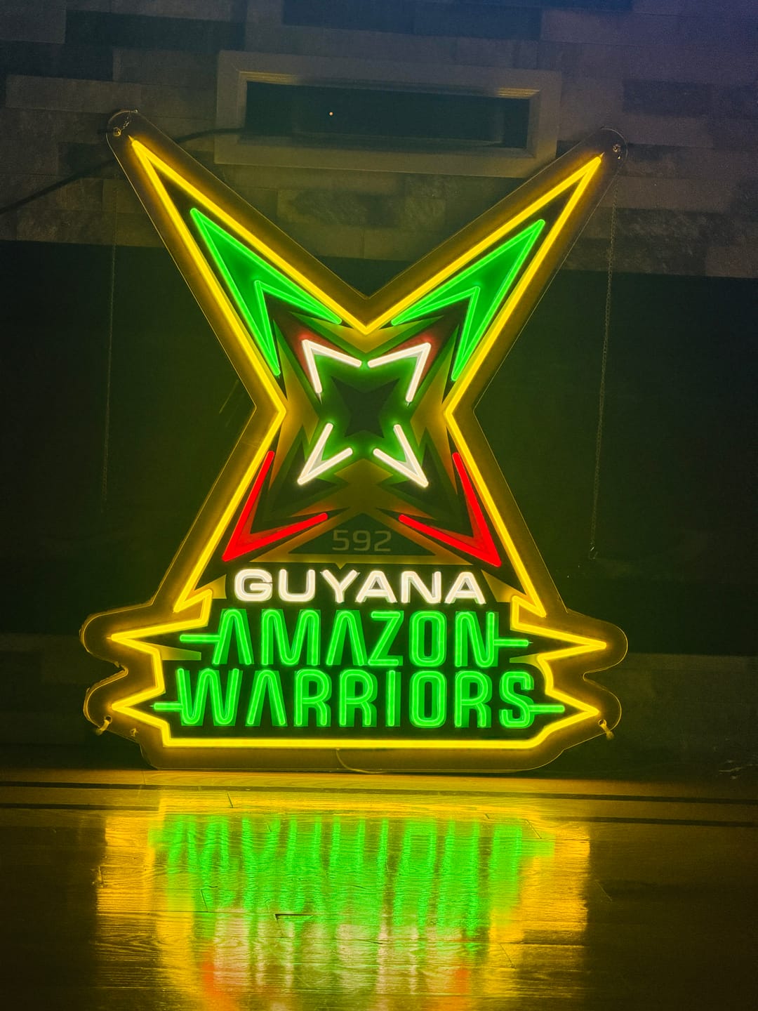 Customer photo review of Guyana Amazon Warriors - Premium Neon Artwork