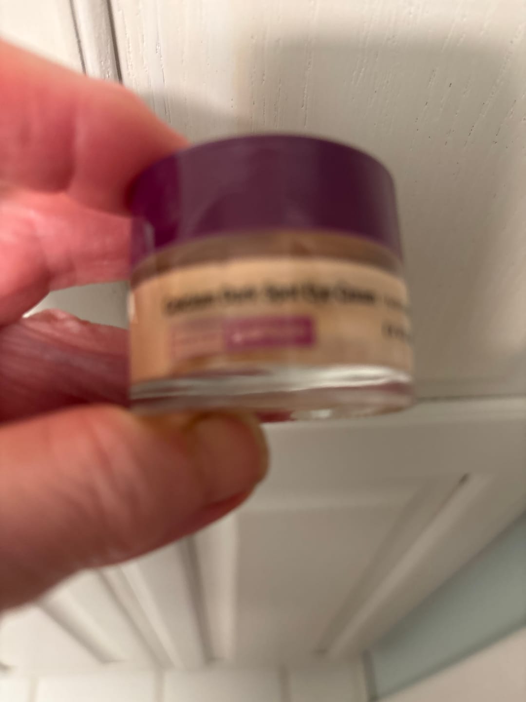 Customer photo review of Zentra Calcium Eye Cream
