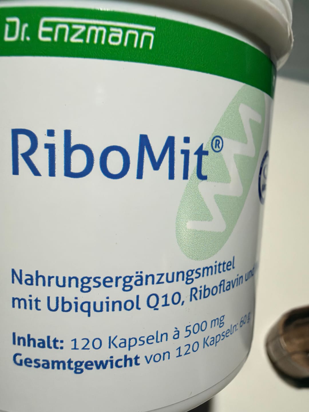Customer photo review of 恩世蔓 Dr.Enzmann RiboMit 粒線體三效Ubiquinol Q10+維生素B2+B3膠囊 120粒
