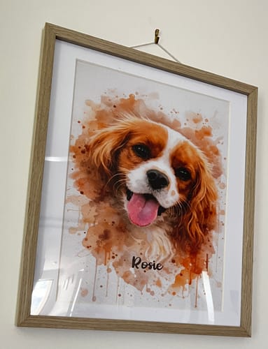 Customer photo review of Personalised Poster - Watercolour Realistic Portrait