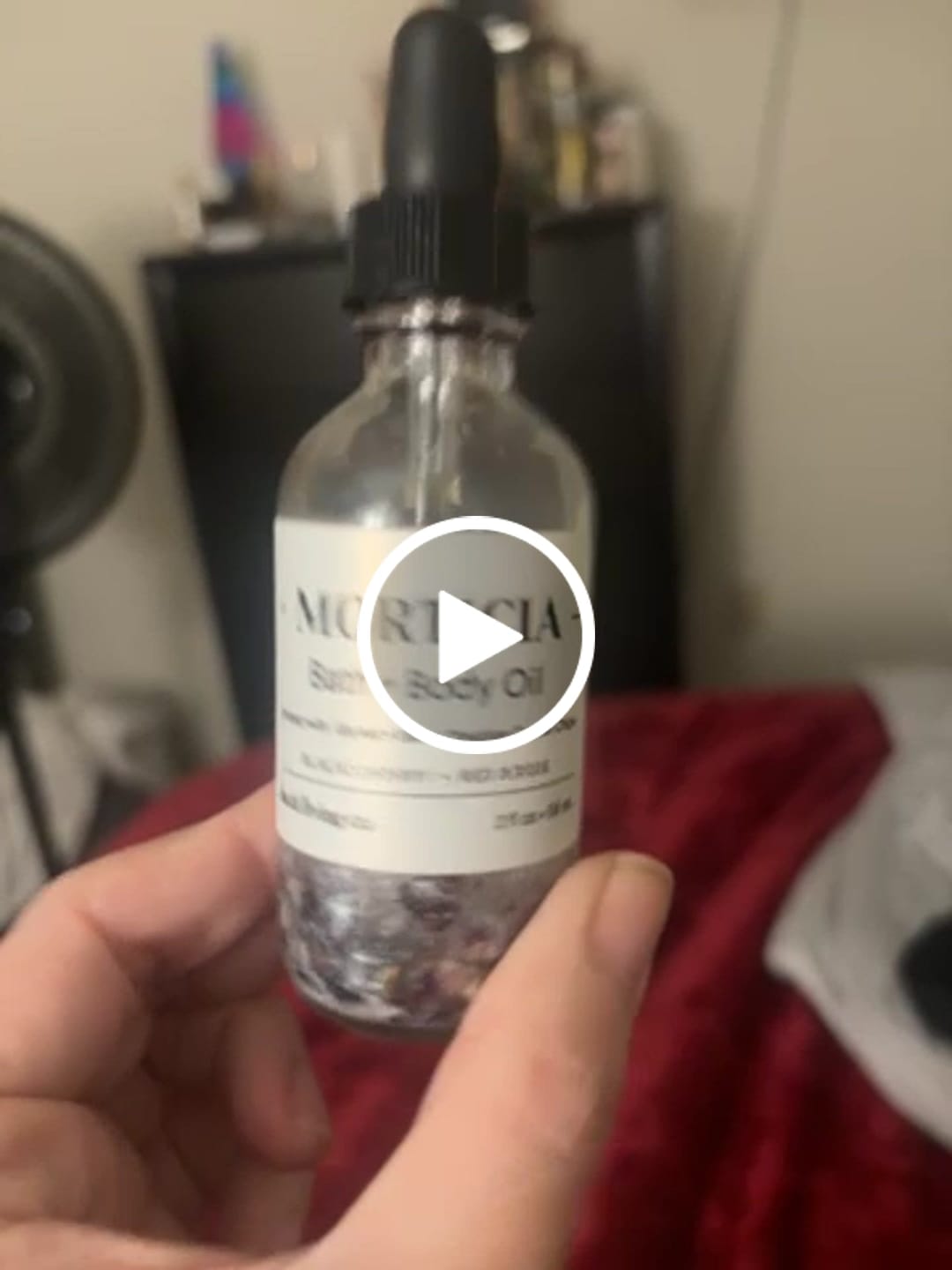 Customer video review of MORTICIA Bath & Body Oil